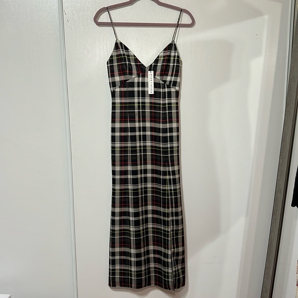 ALICE+OLIVIA SATIN MIDI DRESS - Picture 1 of 16